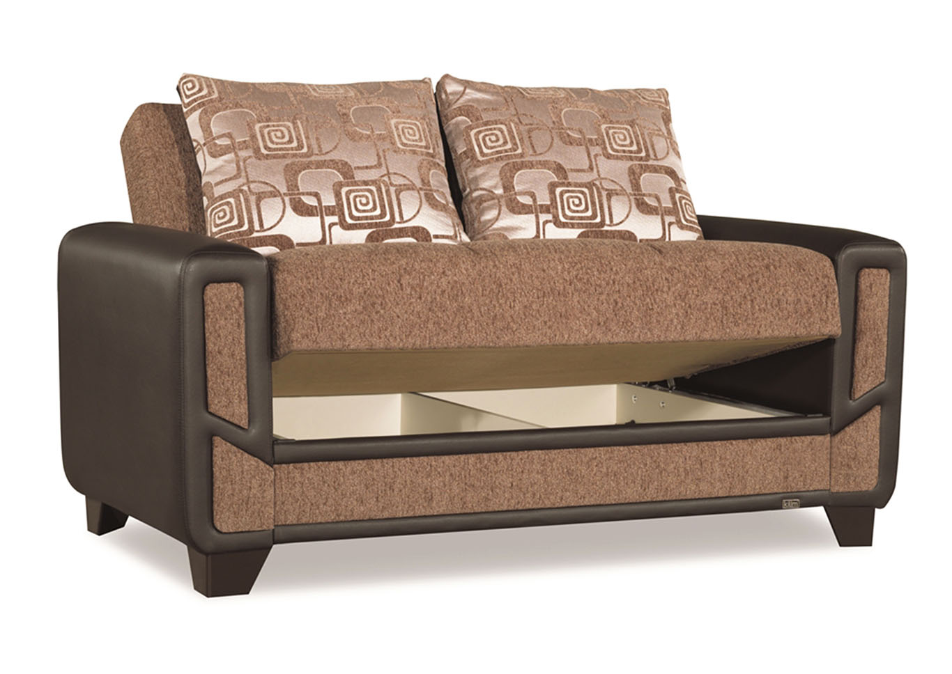 Mondo Brown Chenille Love Seat,Ottomanson (Previously Casamode)